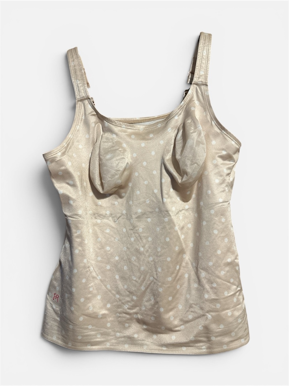 Ruby Ribbon neutral Polka Dot Shapewear Tank Top